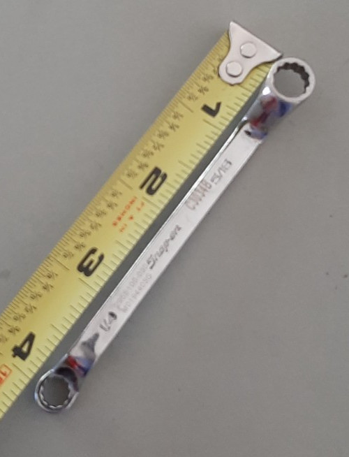 Snap-on XSO810A 1/4″ x 5/16″ 12Pt Short 60° Deep Offset Box Wrench MARKED 605