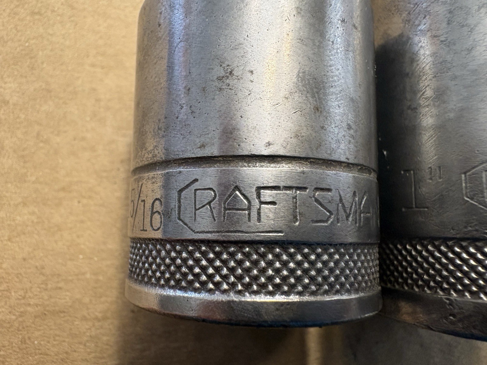 Vintage Tools Craftsman Circle H 1/2″ Drive 12 Point Deep Socket 15/16″ & 1”