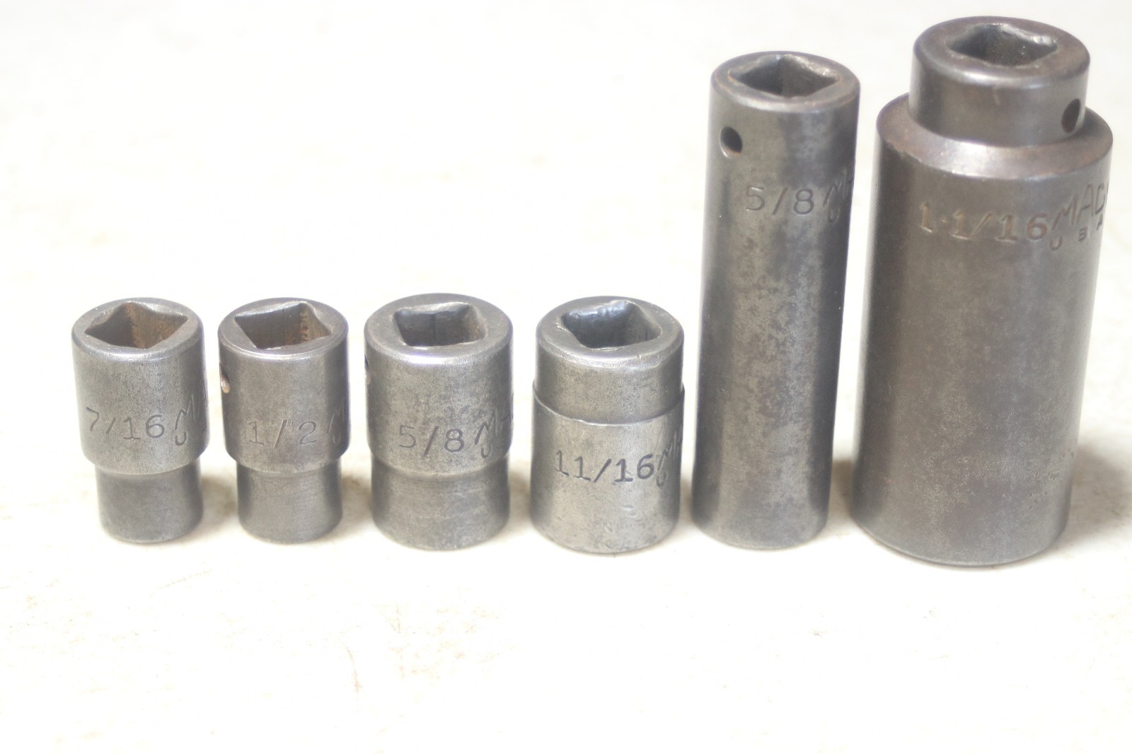 Lot of 50 MAC Tools 3/8 & 1/2 Inch Drive Sockets ALL Different SAE & Metric