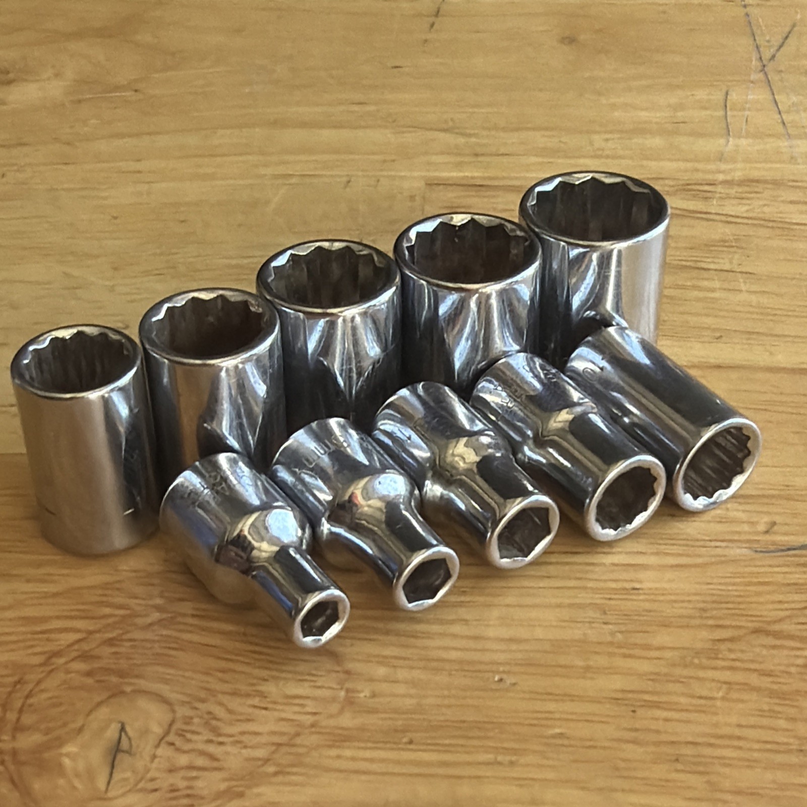 Challenger by Proto Tools Metric Shallow Socket Set 1/4″ Drive 4mm to 13mm USA