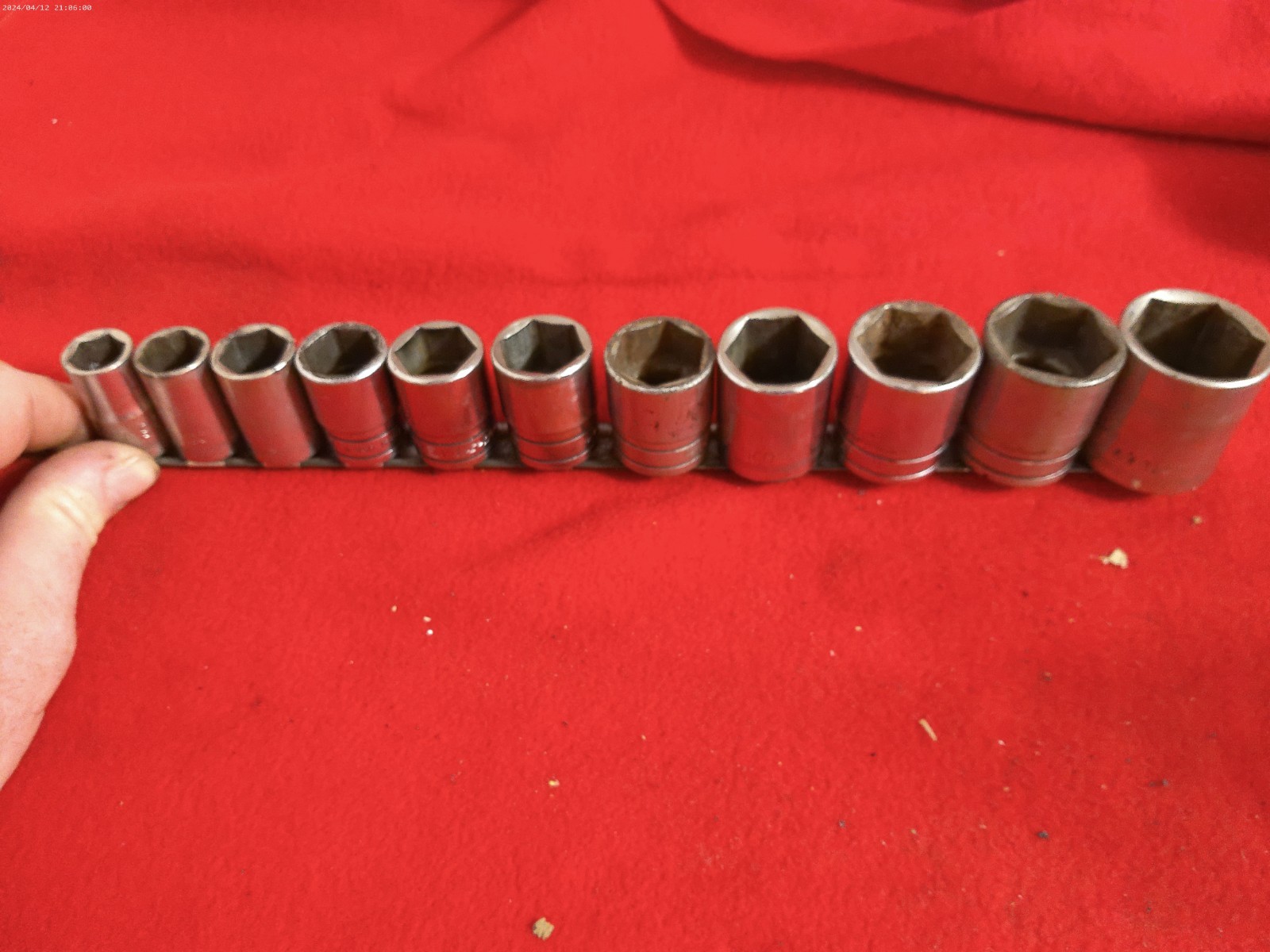 Snap-on easco mixed 1/2″ Drive 6pt SAE Shallow Socket Set TW Series 9/16 -1-1/4