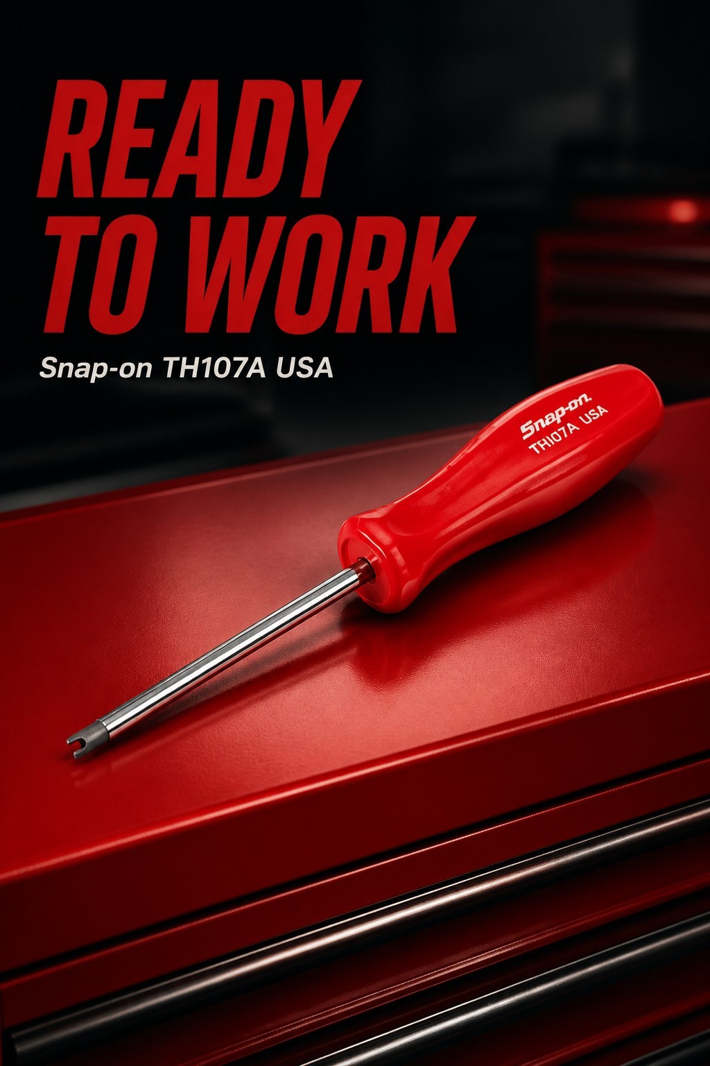 Snap on tools Pocket Tire Valve Tool RED TR107AR With pocket CLIP 6 1/4″ long NW