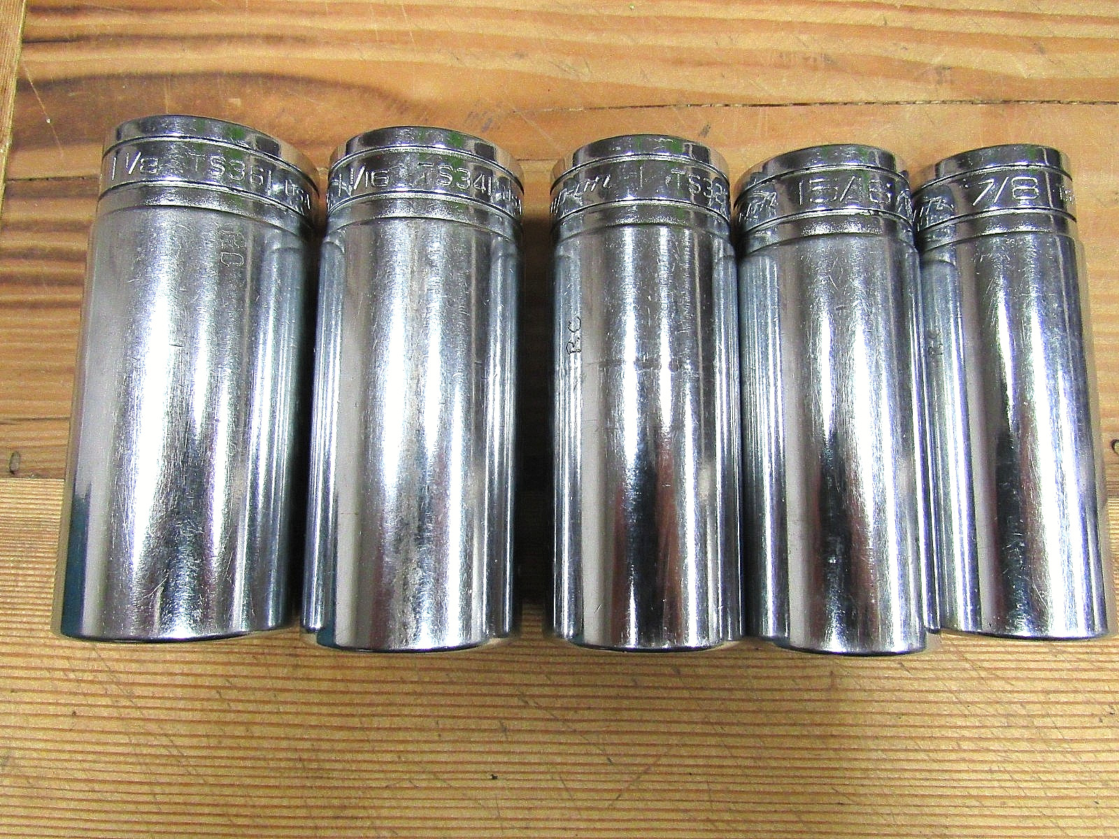 Snap-on TS361 TS321 TS341 TS301 TS281 6Pt 1/2” Deep Sockets IN GOOD CONDITION