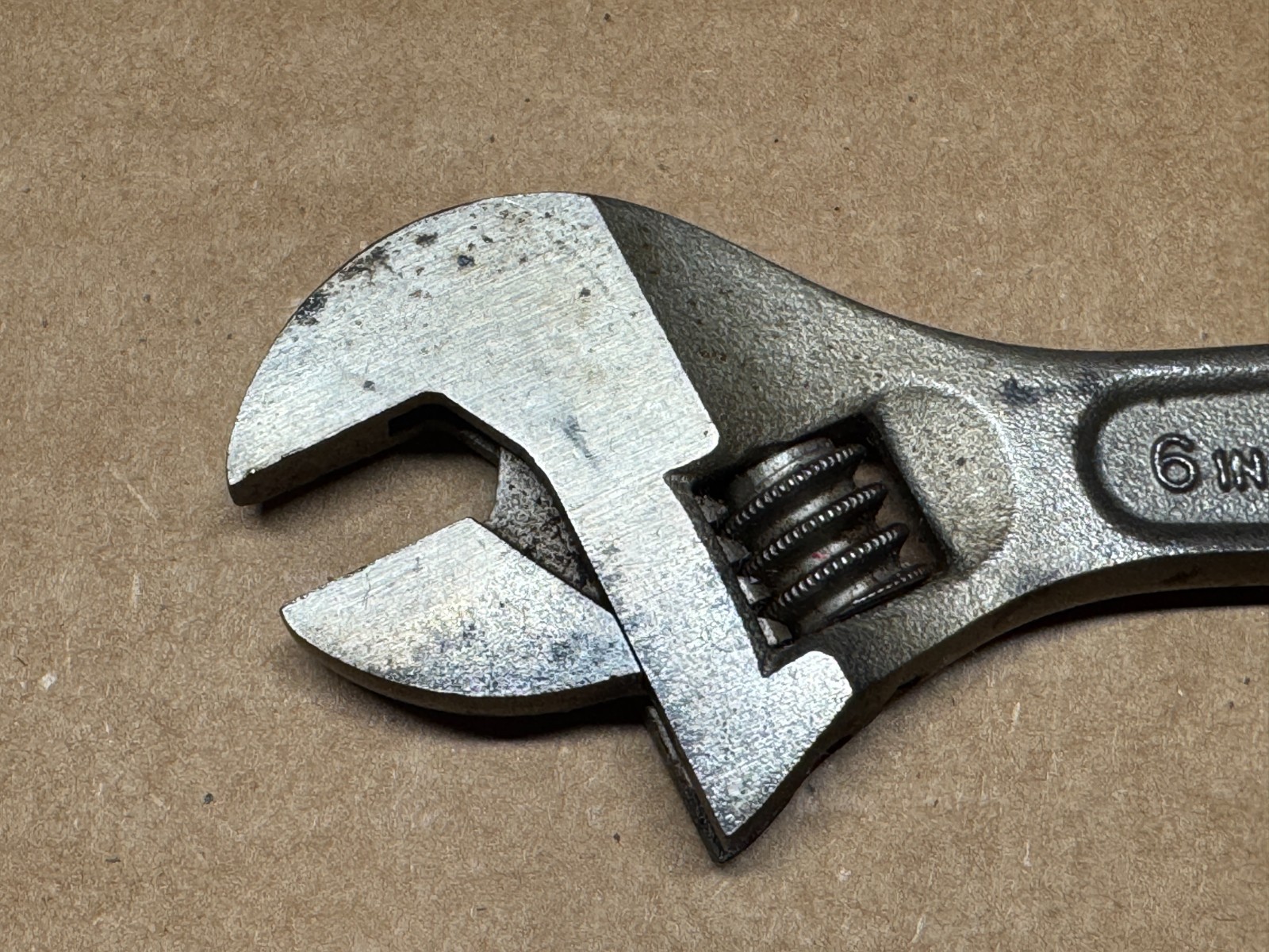 Vintage Craftsman Forged in USA 6 in / 150mm Adjustable Wrench 9-44602 Initials