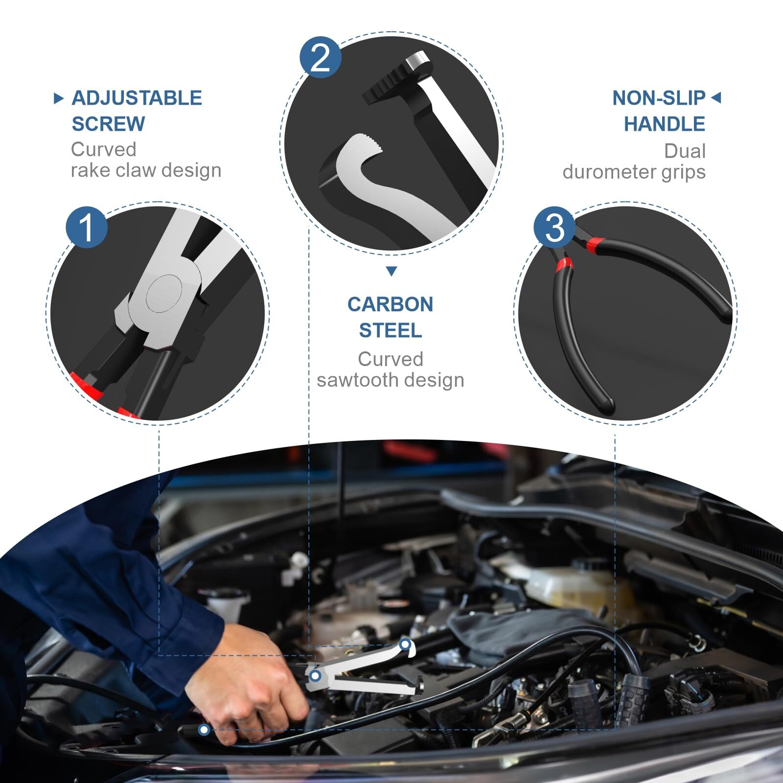 3 Pack Electrical Disconnect Pliers,Electrical Connector Separator for Cars