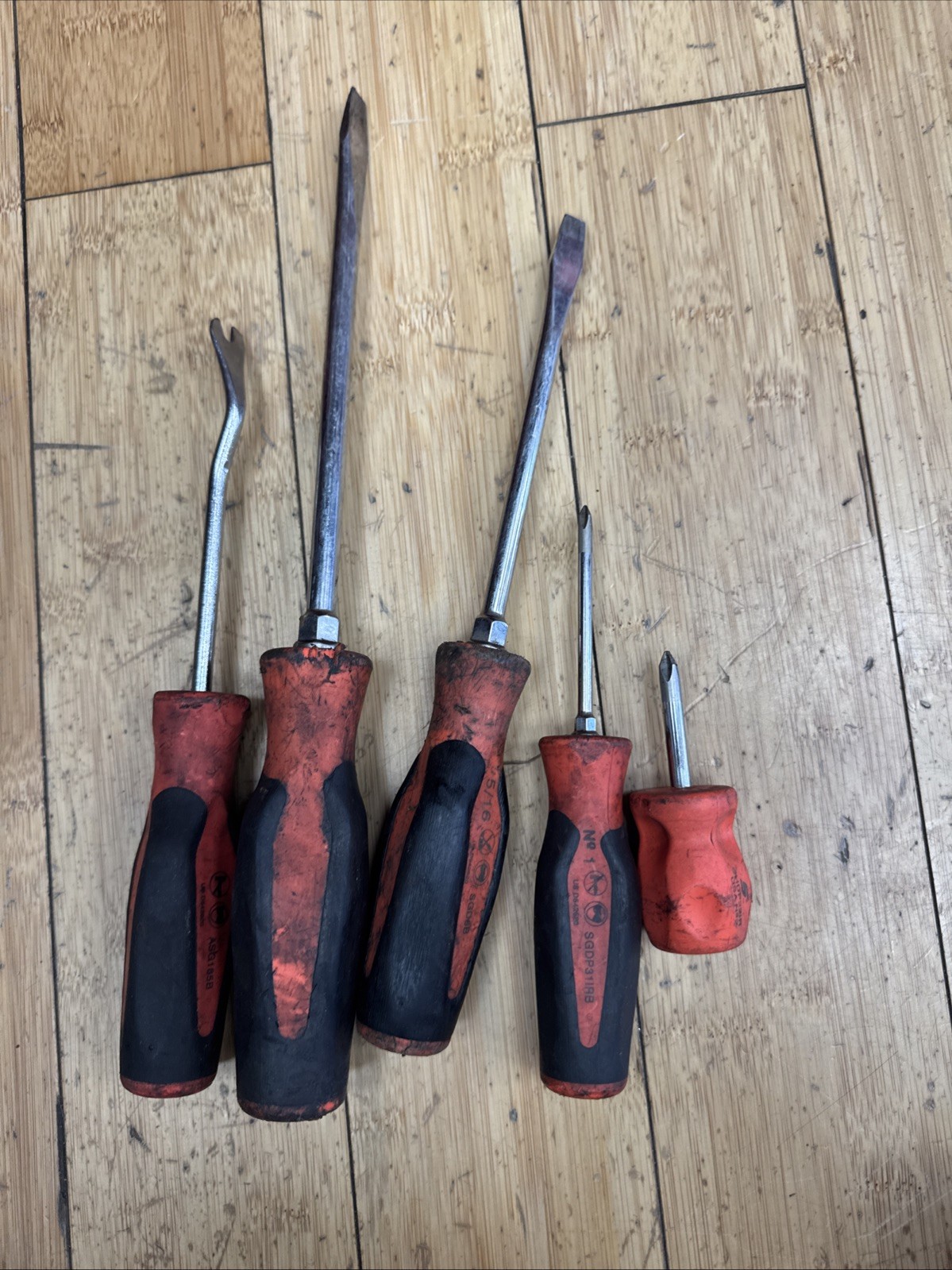 Snap-on Orange 5-Pc Instinct Hard Grip Phillips Flathead Screwdriver