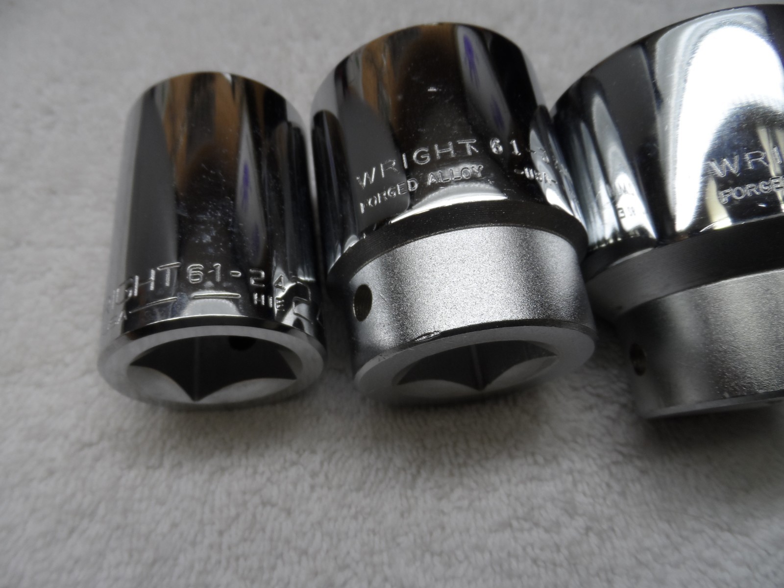 Wright 3/4″ Drive Metric MM 12 pt USA Socket Set, 24, 32, 41, 50, 55 mm – 5 pcs