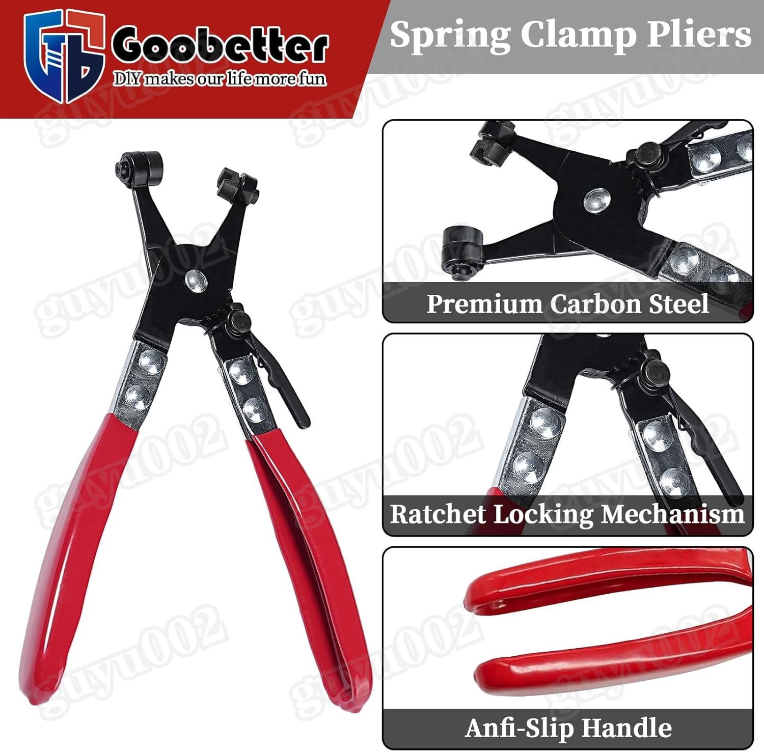 100Pcs Spring Hose Clamps Kit With Hose Clamp Pliers Fuel Hose Clamp 10mm-21mm