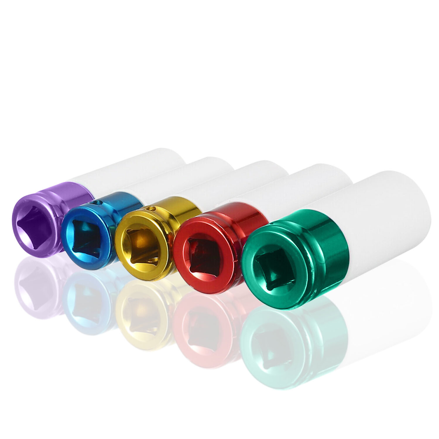 5 PCS Set 1/2” Inch Impact Drive Lug Nut Socket Non-Marring Thin Walled