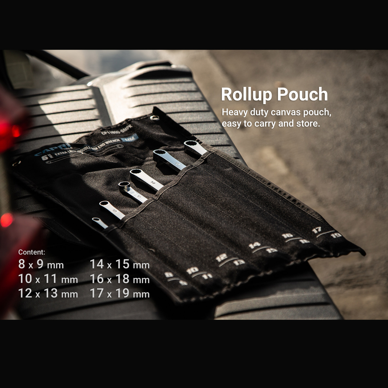Capri Tools 0 Degree Offset Extra Long Box End Wrench Set, Metric, 6-Piece