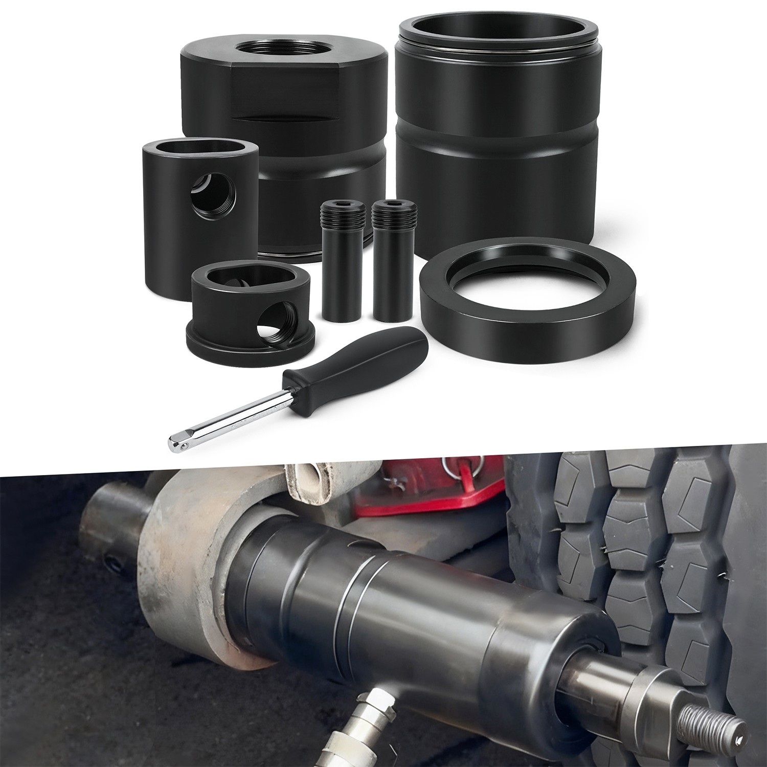 Heavy Duty Pin & Bushing Adapter Kit 15012 – Service Tool for Truck & Equipment