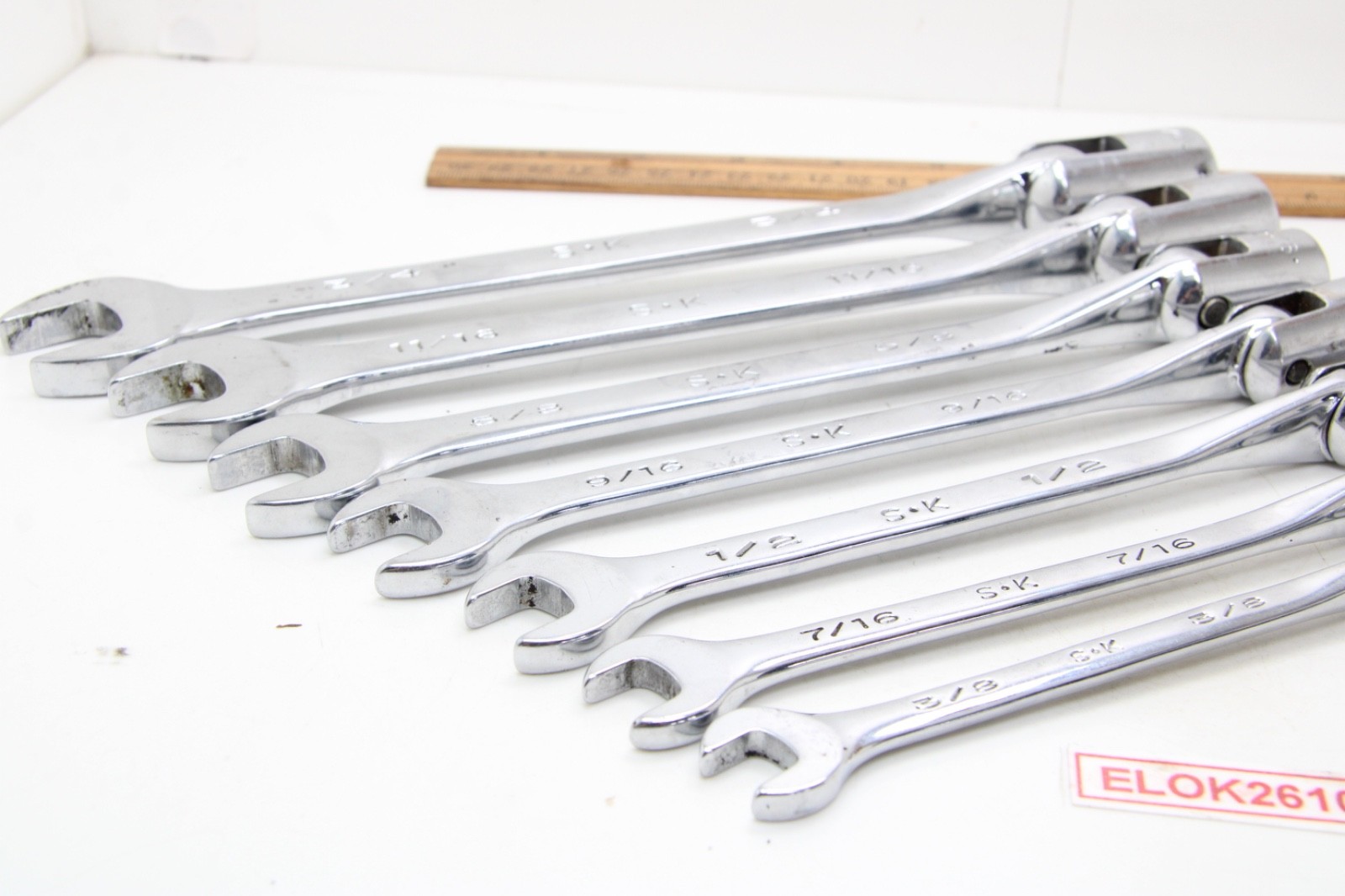SK Tools 88812-88824 3/8 – 3/4 12 Point Flex Head Superkrome Socket Wrench Set