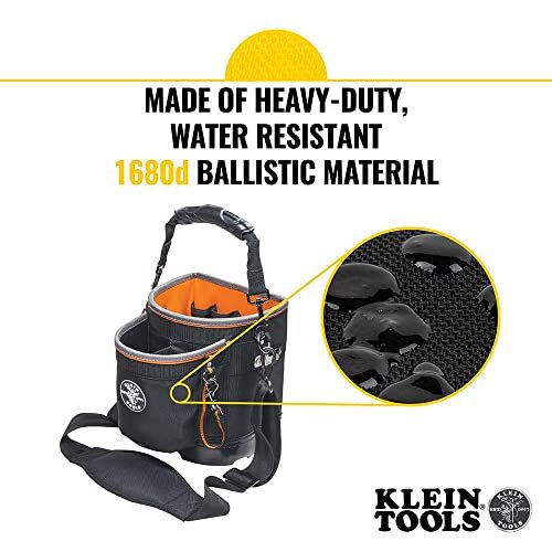 Klein Tools 55419SP-14 Tool Bag with Shoulder Strap Has 14 Pockets
