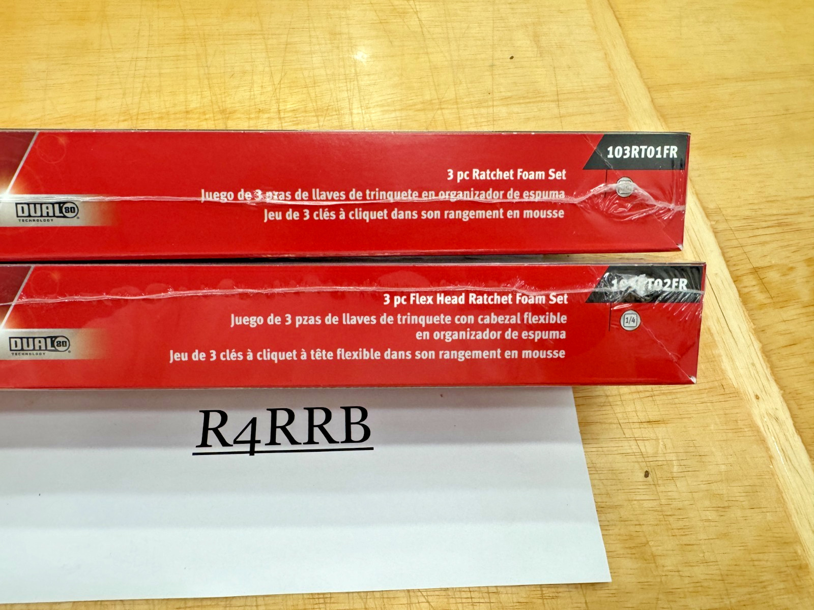 Snap-on Tools USA NEW 6pc 1/4″ Drive Chrome Fixed Flex Head Ratchet RED FOAM Set