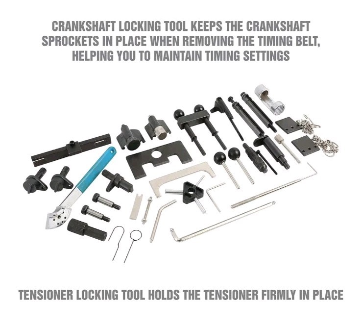 OEMTOOLS 27404 Engine Timing Tool Set for VAG, 37 Piece Engine Timing Locking…