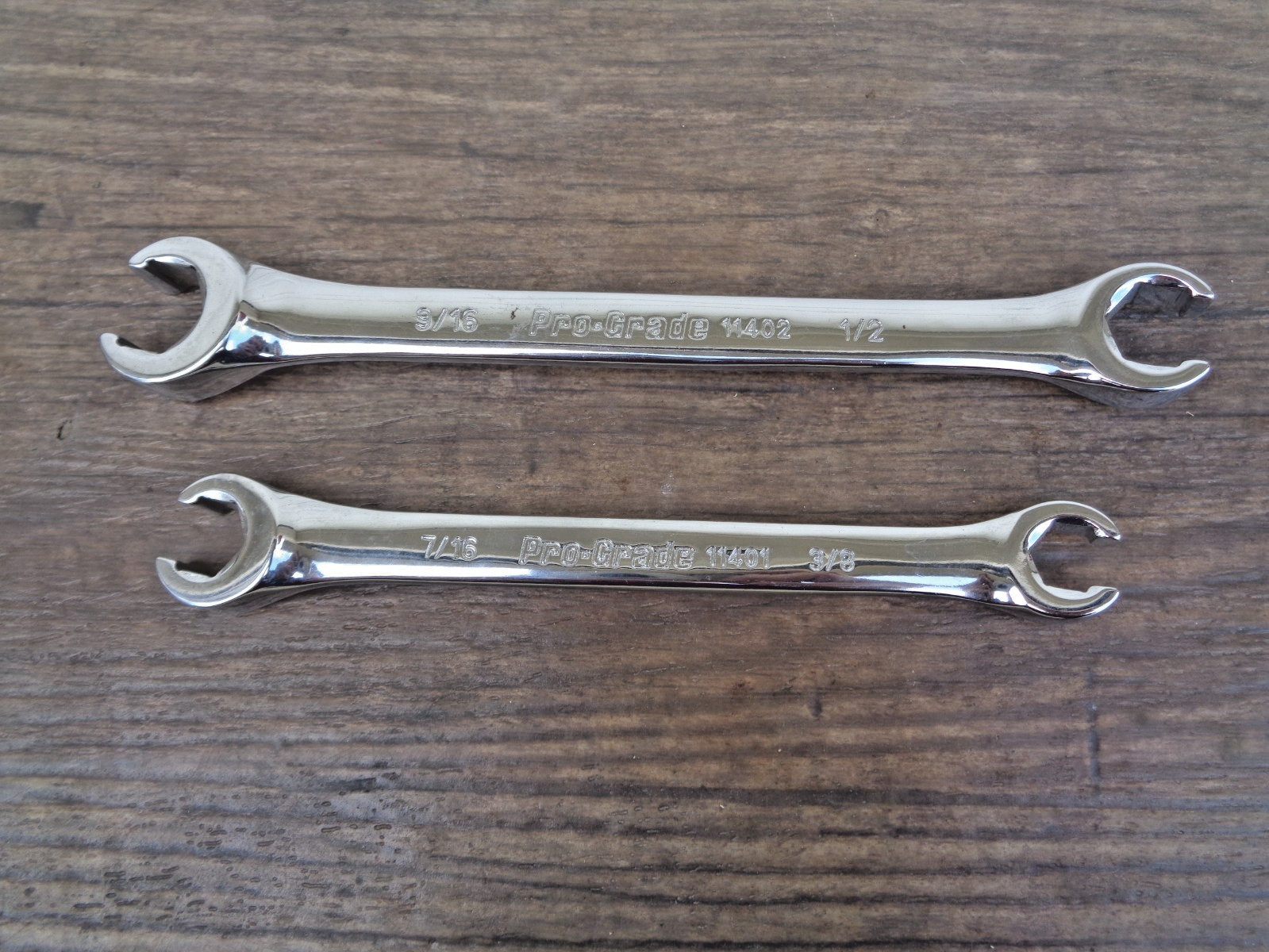 2 – Pro-Grade Flare Nut Wrenches 11402 -9/16×1/2 & 11401 -7/16×3/8 Flare Wrench