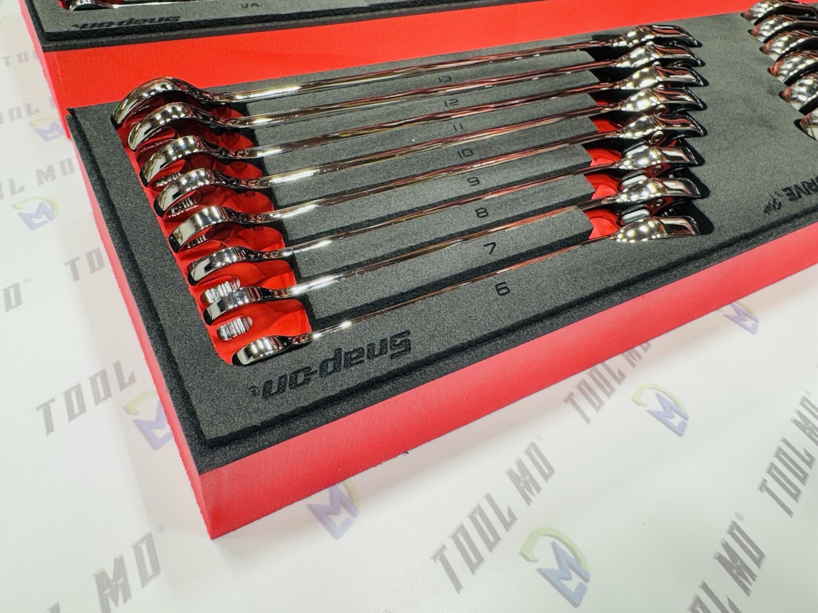 Snap-on Tools NEW 23pc Metric & SAE Reversible Ratcheting Combo Wrench Foam Set