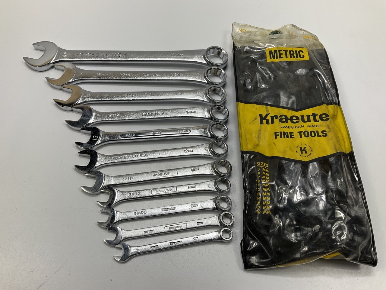12MM WO BRAND, 13MM S-K BRAND, 15MM & 17MM GAMBLES – 11 Piece Metric Wrench Set