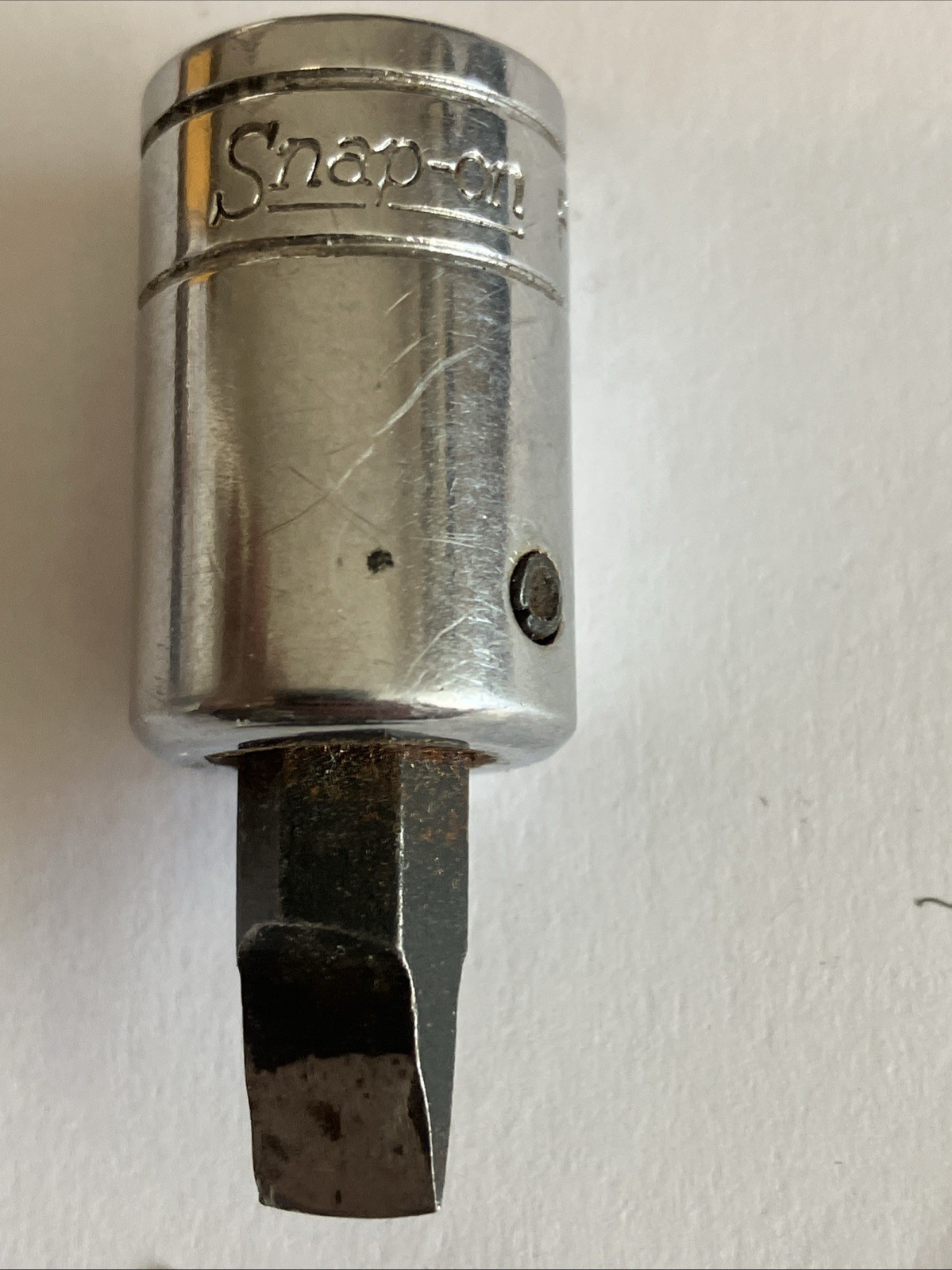 Snap-On Tools F52 3/8″-Drive Flat Screwdriver Bit Socket See Photos For Cond.