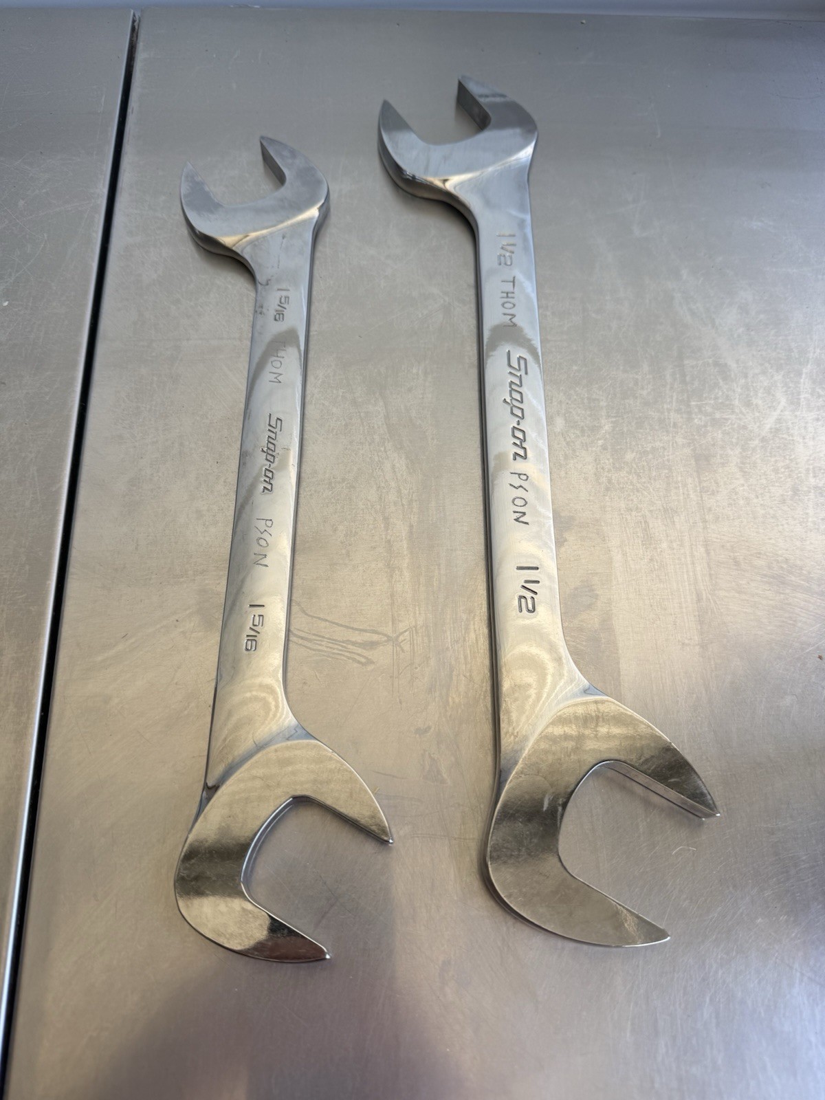 Snap-On Tools USA 2 SAE 4-Way Open-End Angle Wrench Set VS42B And VS48B Used