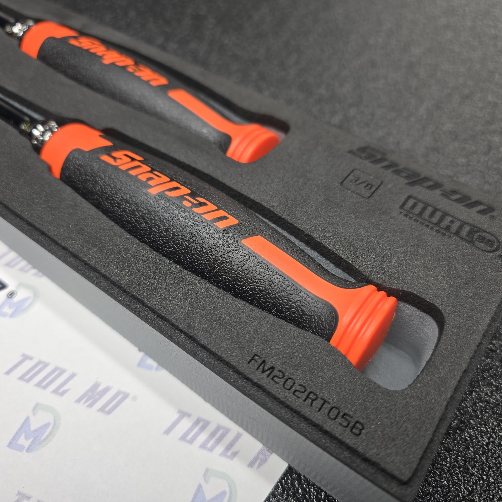 Snap-on Tools USA ELECTRIC ORANGE 2pc 3/8″ Drive 100 Tooth Cynergy Ratchet Set