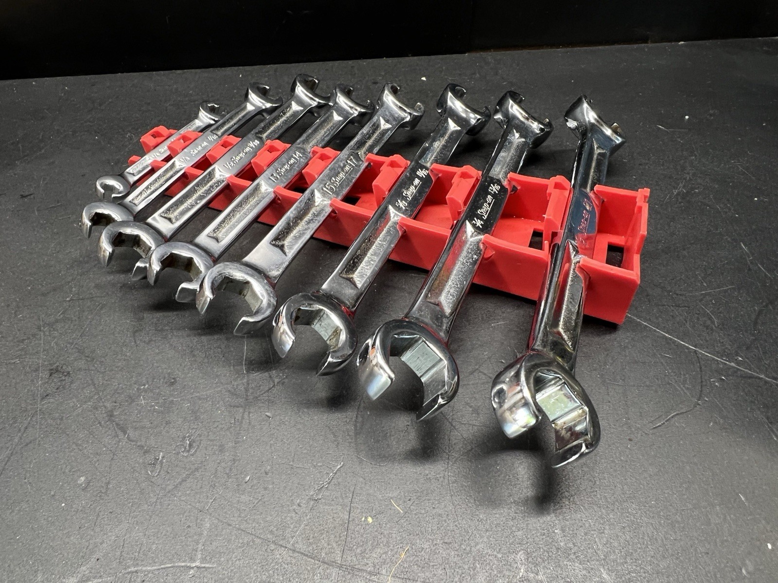 SNAP-ON 8 STD & METRIC DOUBLE END FLARE NUT WRENCH SET RXM SERIES