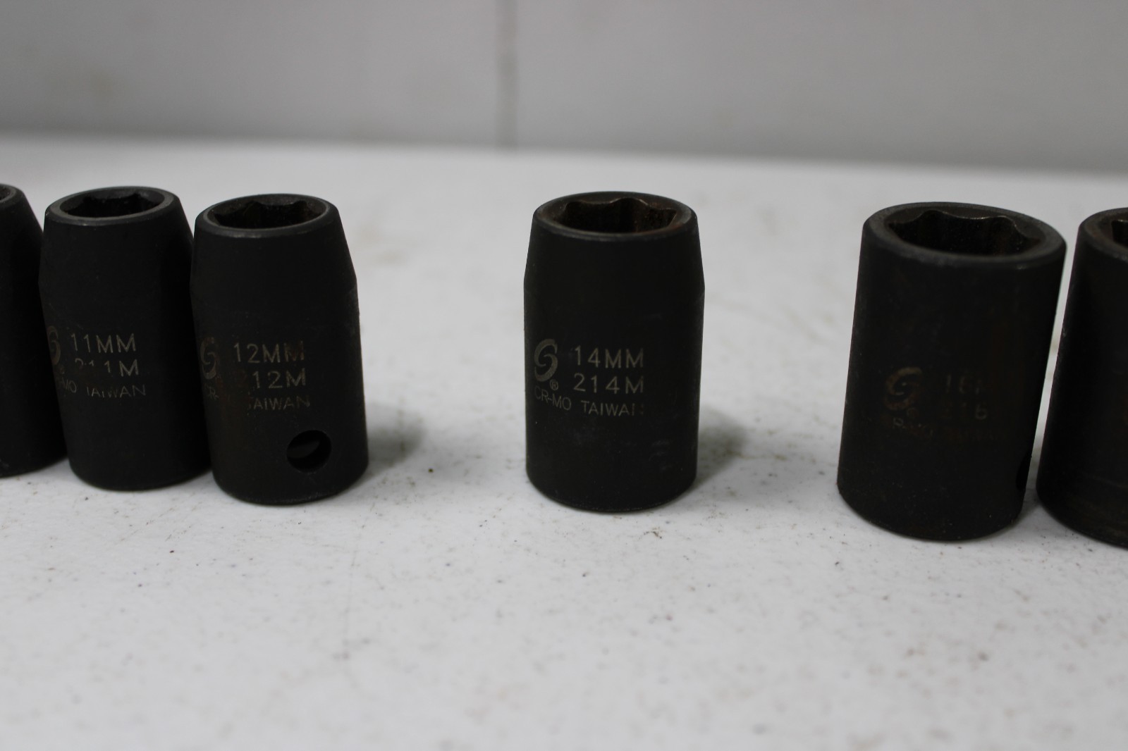 Sunex 14 Pieces SAE shallow Impact Socket Set 3/8 drive