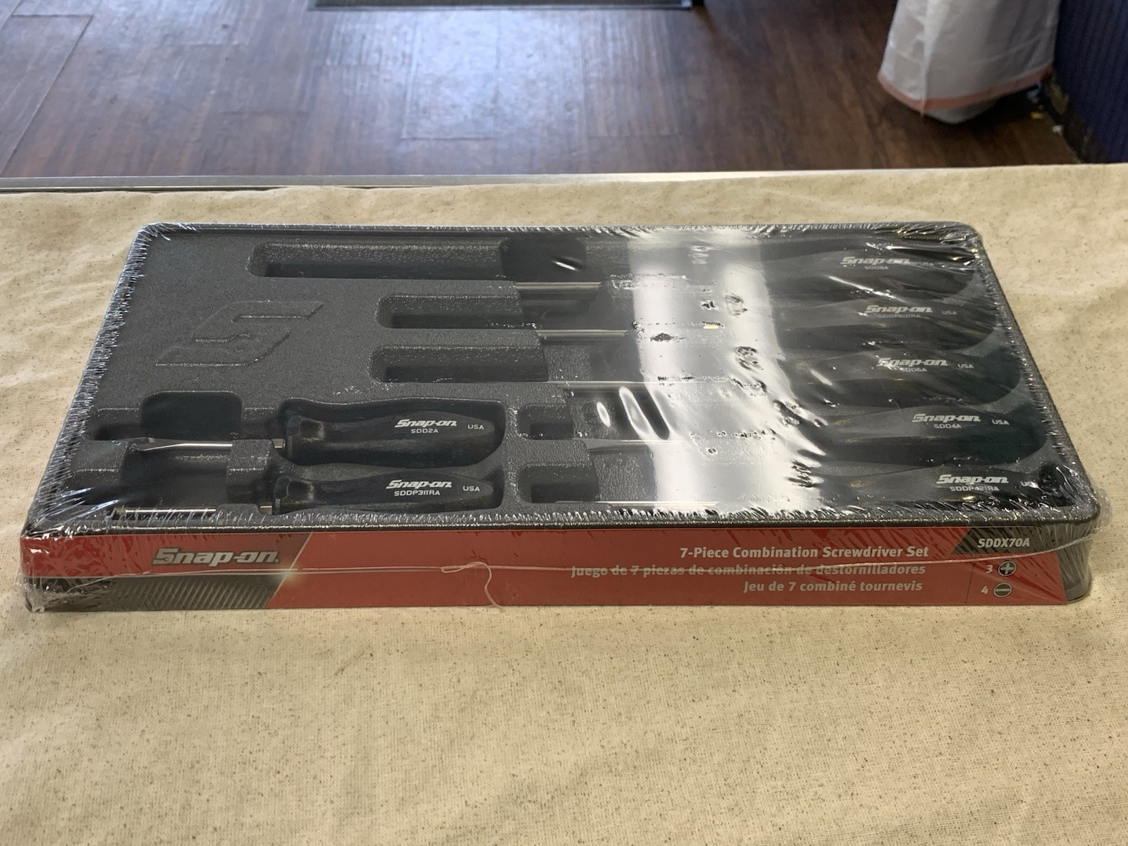 New Snap-on™ Black Hard Handled 7-piece Screwdriver Set SDDX70A #15083
