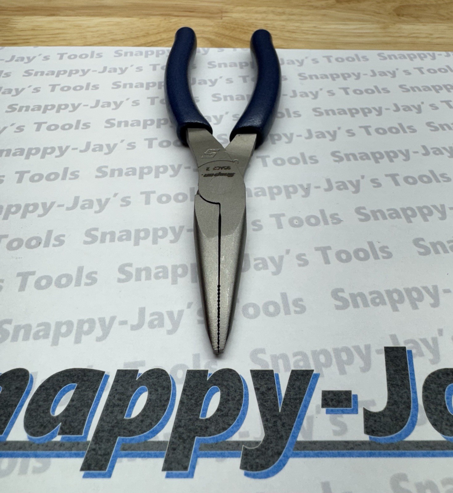 Snap-on Tools USA NEW POWER BLUE 6″ Soft Grip Needle Nose Pliers 95ACFMB