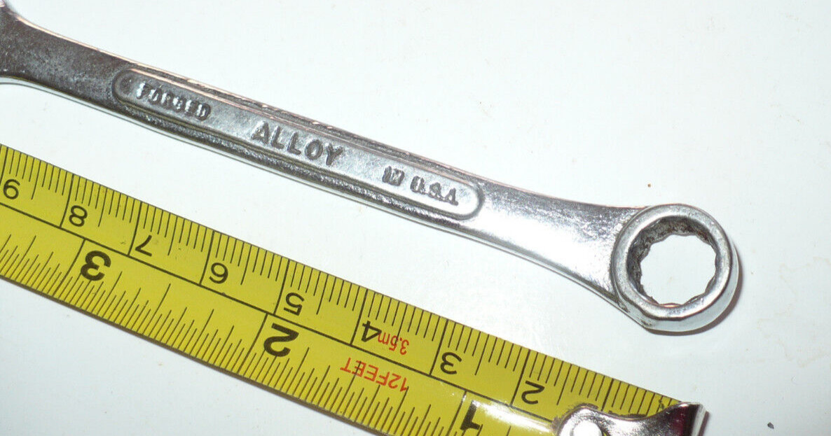 Vintage 8309 9mm SK S-K Combination Wrench 9mm Forged Alloy USA 5 inches long