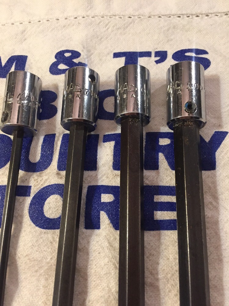 Mac Tools USA 3/8″ Drive 4pc Long Hex Metric Socket Drivers, 4mm, 7mm, 9mm, 10mm