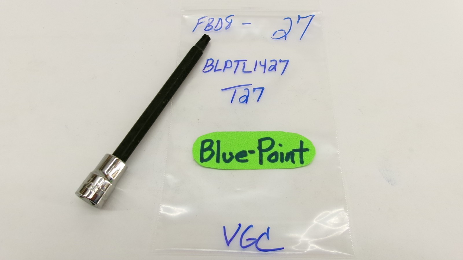 Blue-Point tools 1/4″ Drive T27 Long Torx Bit Socket BLPTL1427 USA Nice!