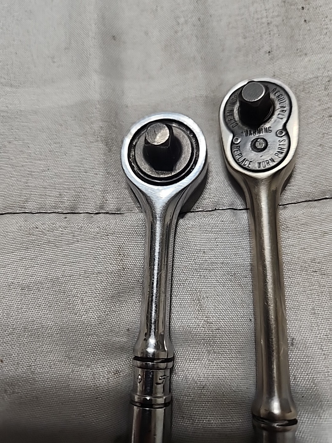 Lot 2 Snap On TM75A TM739 1/4″ Ratchet Long Handle and Short Handle USED