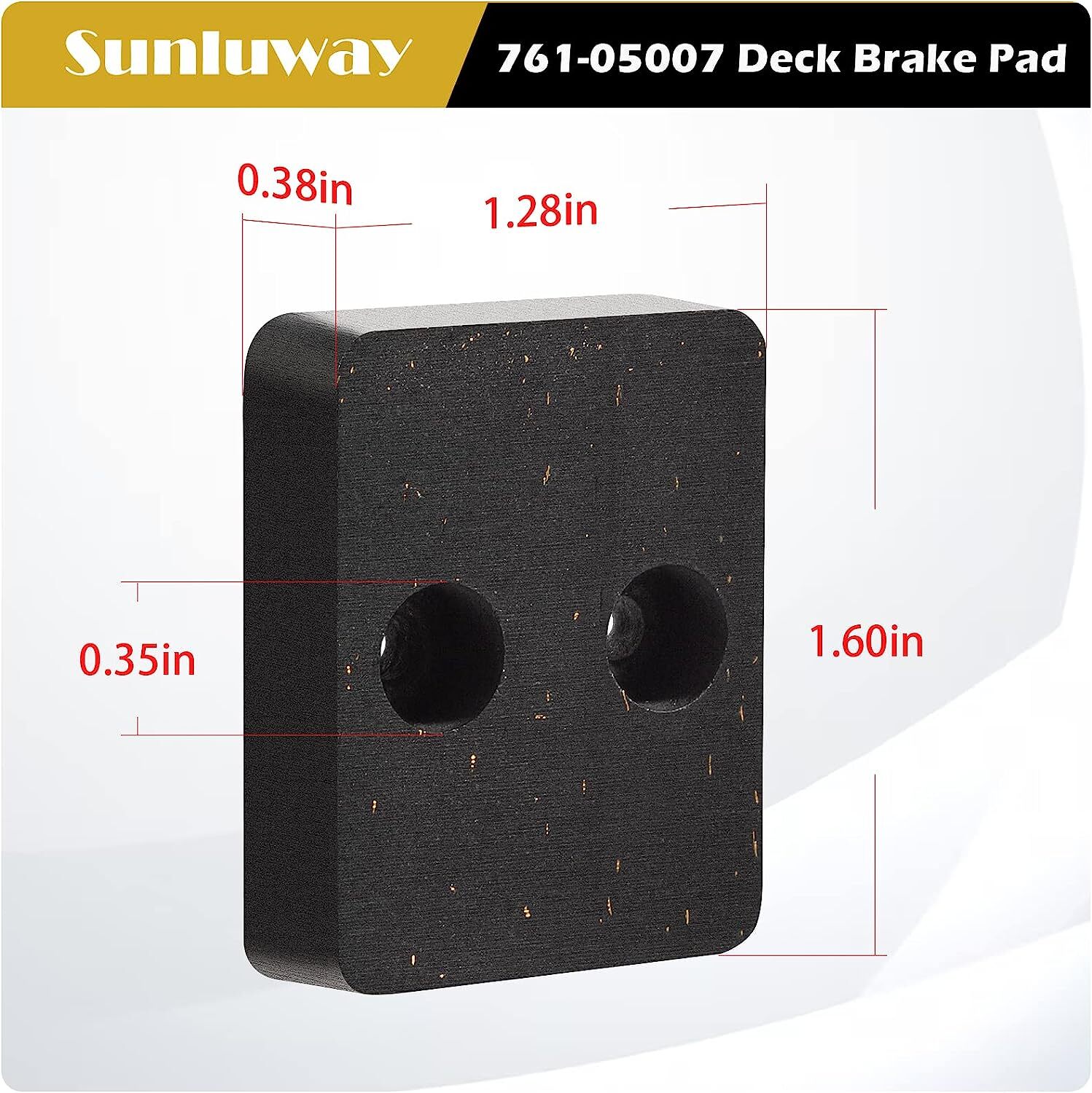 (2pcs)761-05007 Deck Brake Pad for Cub Cadet XT1-LT42/LT42 C,XT1-LT46, XT2-LX42,