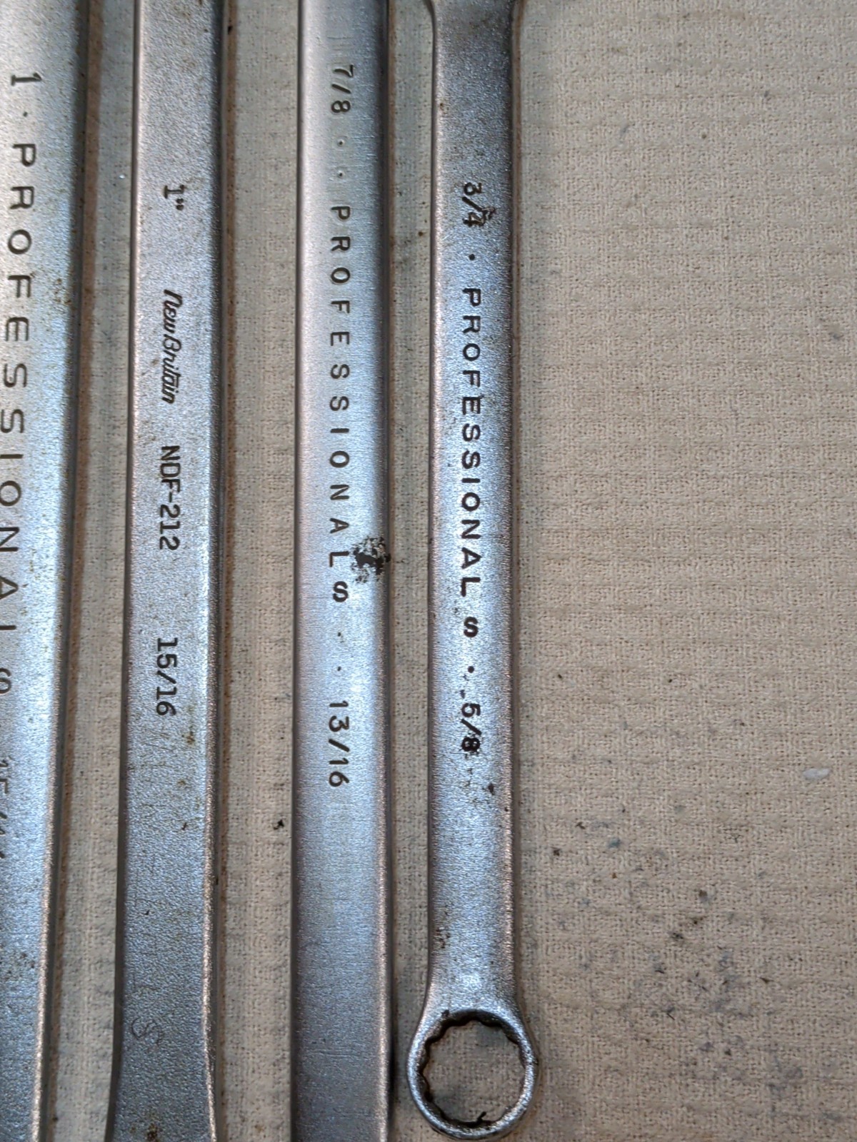 Vintage PROTO Professional Williams New Britain BOX END WRENCH SET OF 5, 1145