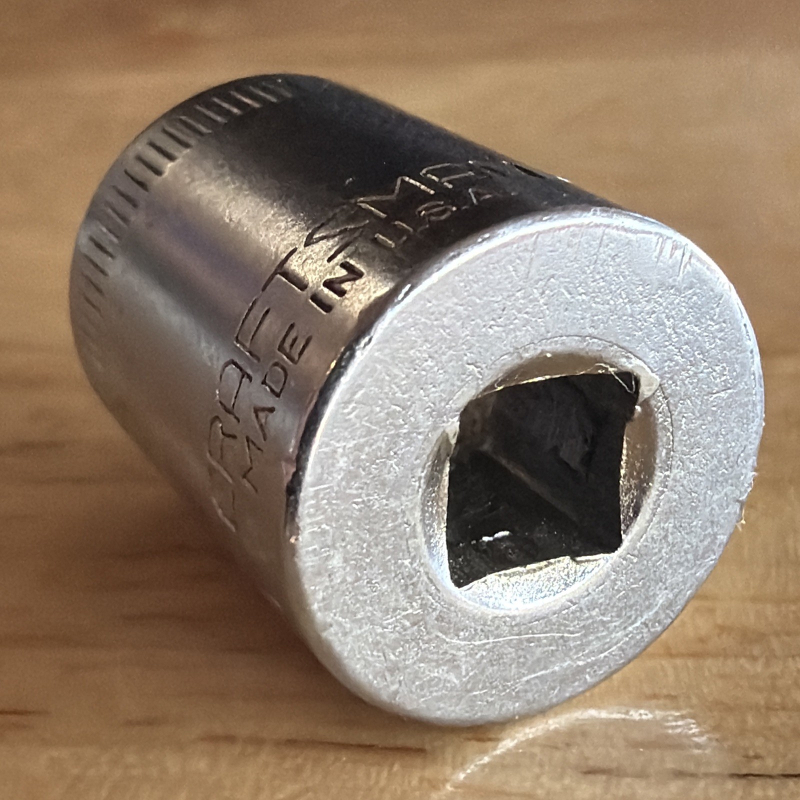 Craftsman 13mm Shallow Socket 1/4″ Drive 6 Point G Series Top Knurl 43514 USA