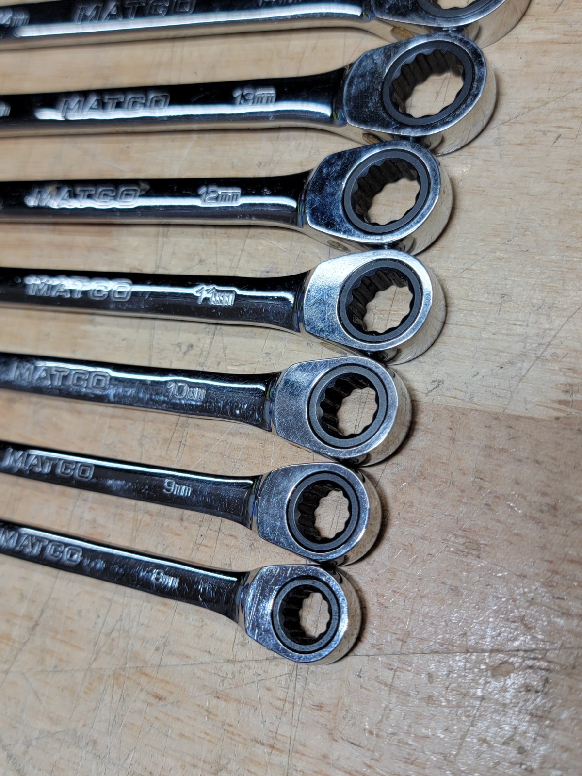MATCO TOOLS RATCHETING WRENCH SET 12PC 8mm – 19mm 7GRC8M2 – 7GRC19M2 METRIC