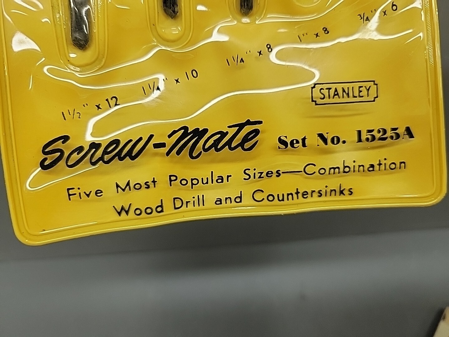 Stanley 04-615 1525A Screw-Mate Drill Countersink Set NOS USA