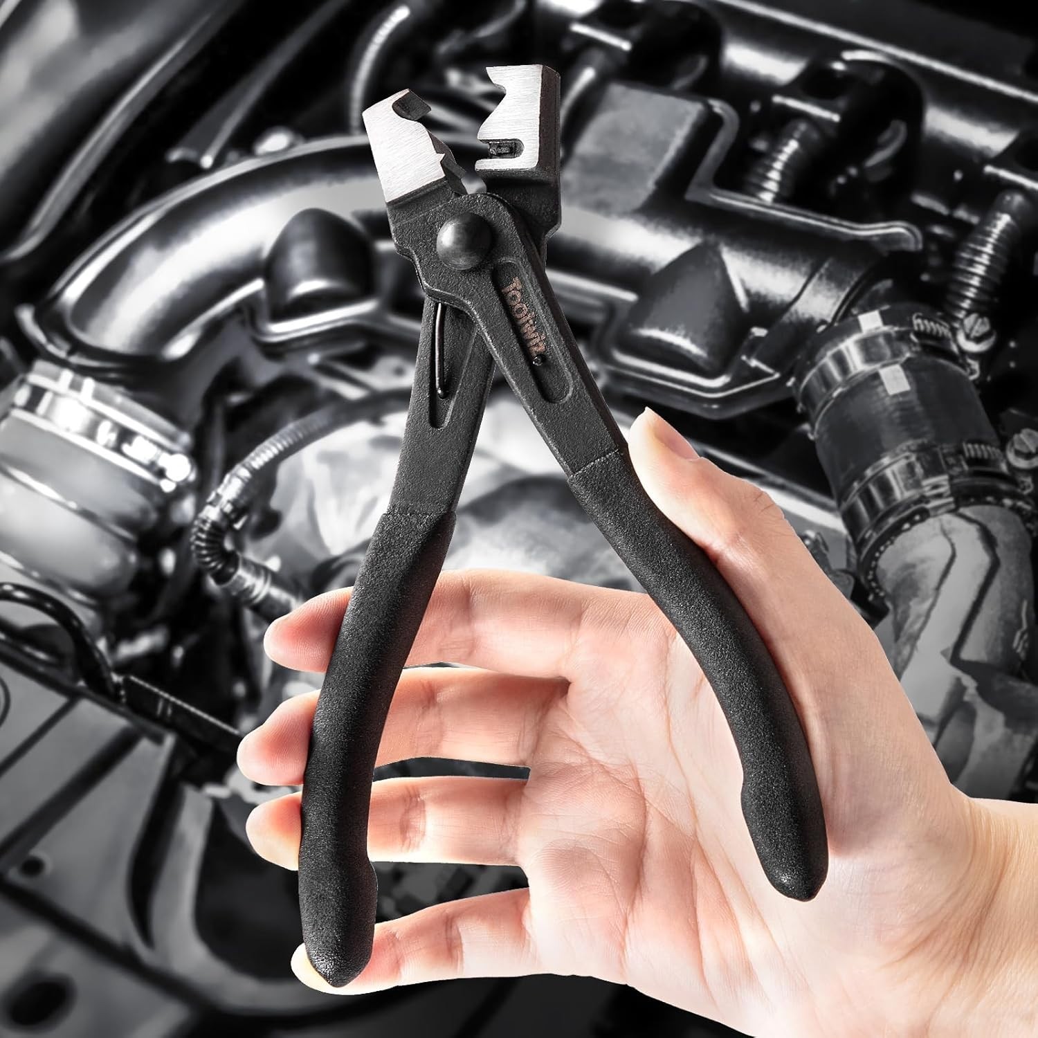 Clic-R Hose Clamp Pliers with Anti-Slip Handle & Spring-Loaded Design