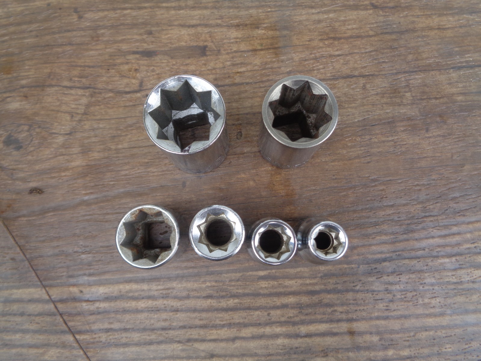6- CRAFTSMAN Sockets SAE 8 Point 1/2″ & 3/8″ Drive 5/8, 9/16, 1/2, 3/8, 5/16,1/4