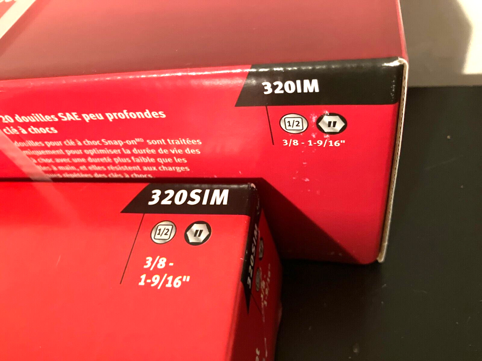 NEW Snap-on™ 1/2″ Drive 6-pt SAE 3/8″ – 1 9/16″ Shallow & Deep Impact Socket Set