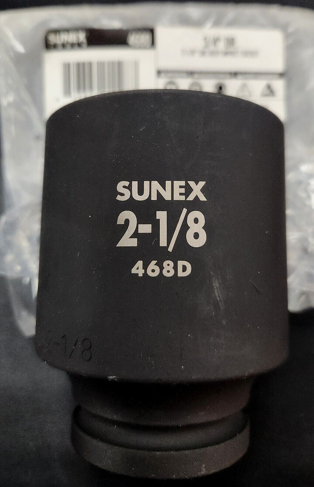 QTY 1 NEW SUNEX 468D BLACK OXIDE 2-1/8″ DEEP 3/4″ DRIVE 6PT IMPACT SOCKET