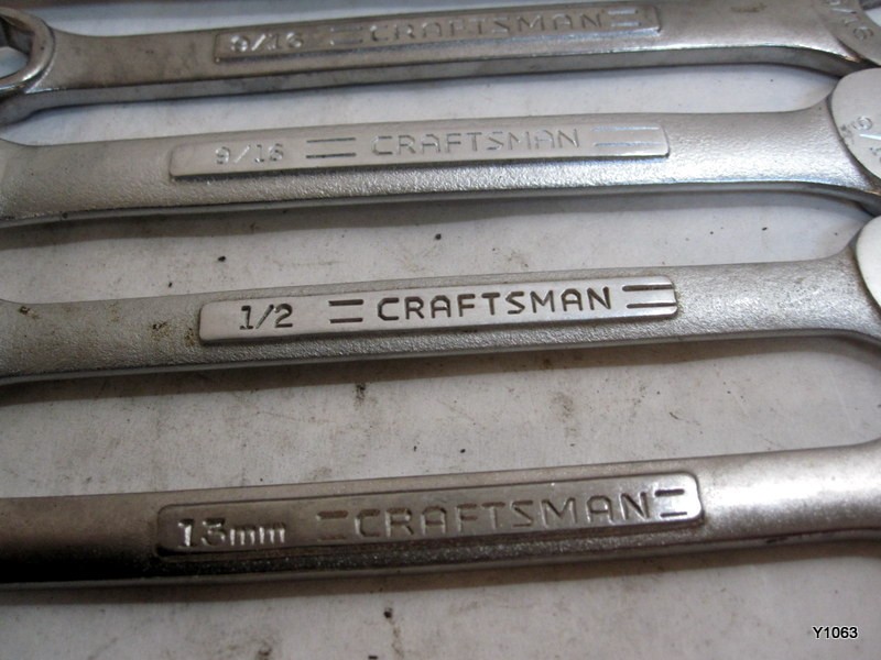 Craftsman 5 Piece Combination Wrench set Used mixed set see description