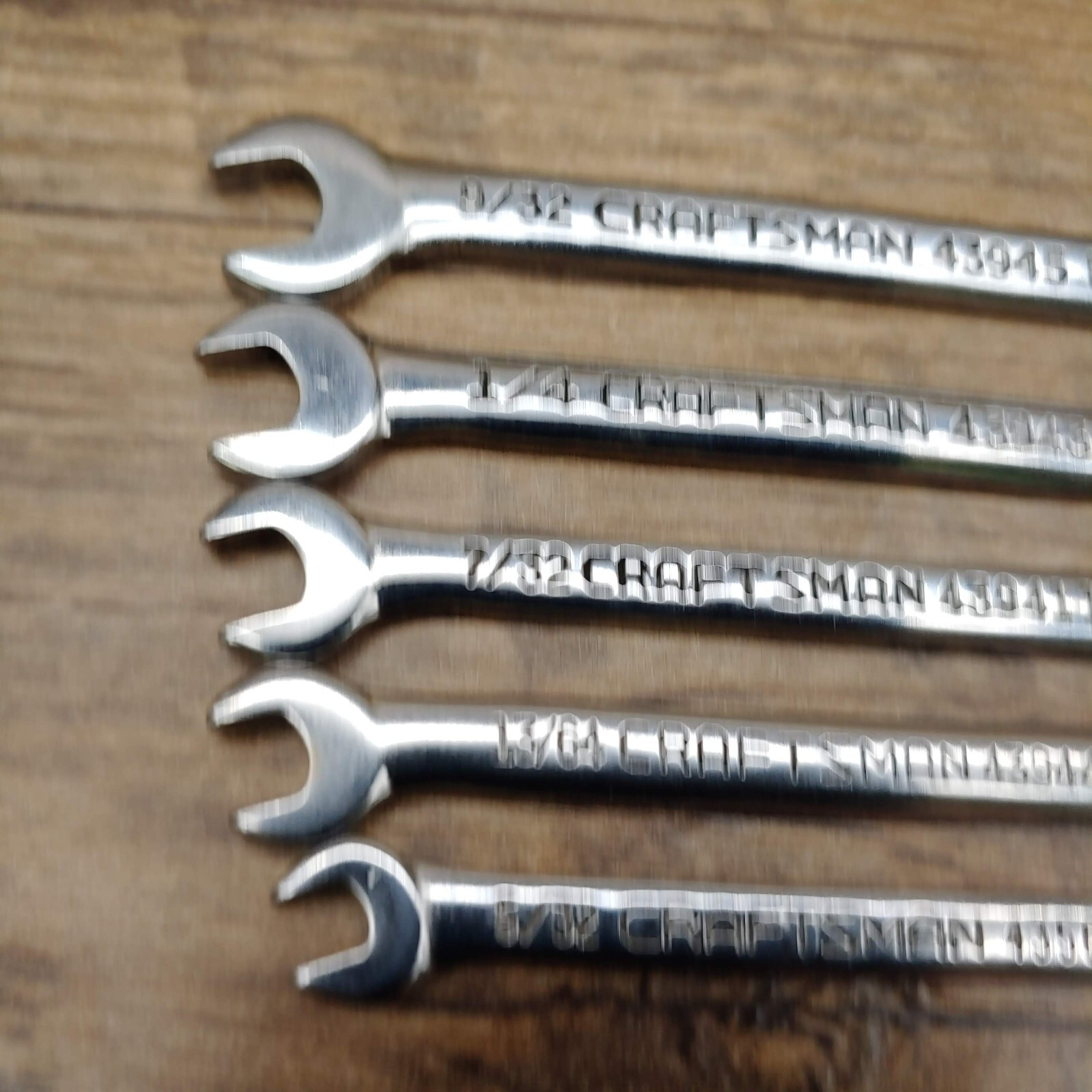 Five (5) Craftsman SAE Combination Ignition Wrenches 5/32 13/64 7/32 1/4 9/32
