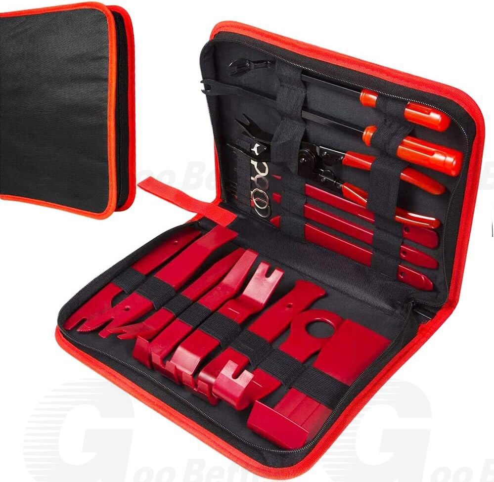 19pcs Car Trim Removal Tool Kit Radio Hand Pry Panel Door Interior Clip Plastic