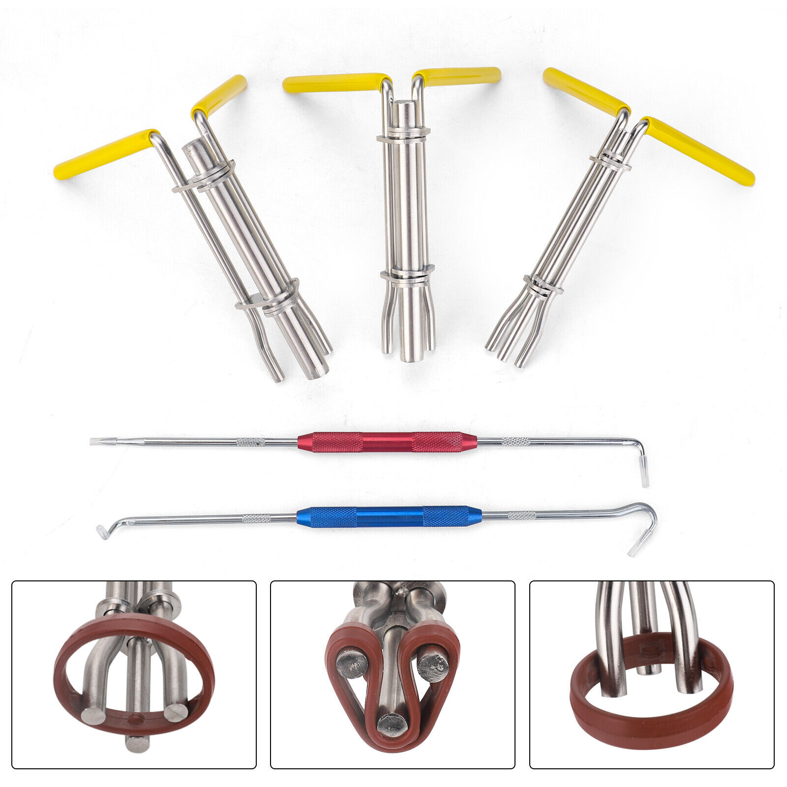 5pcs Hydraulic Cylinder Piston Rod Seal U-cup Installation & Remove Tool Kit