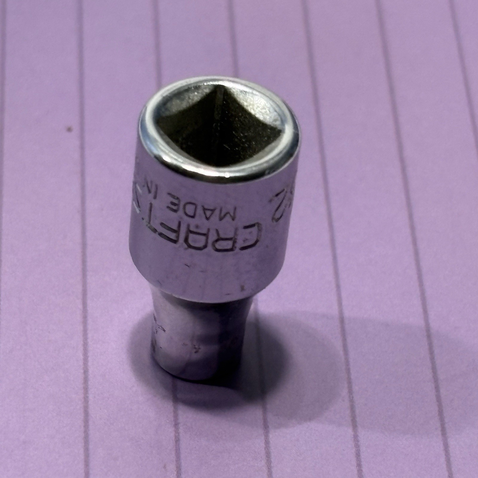 Vtg Craftsman 5/32 Standard Socket SAE 6 Point 1/4″ Drive #43481 G USA
