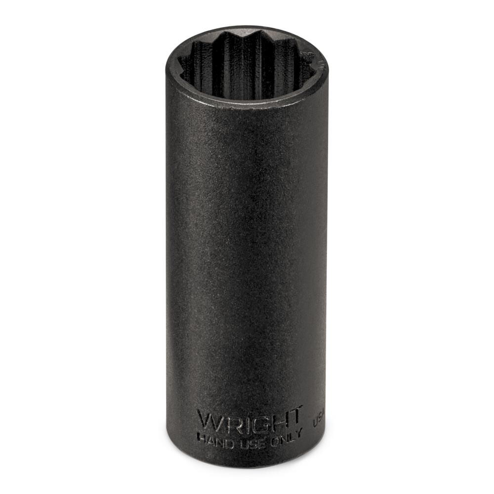 Wright Tool 3/8″ Drive 12 Point Deep Socket Black Industrial Finish