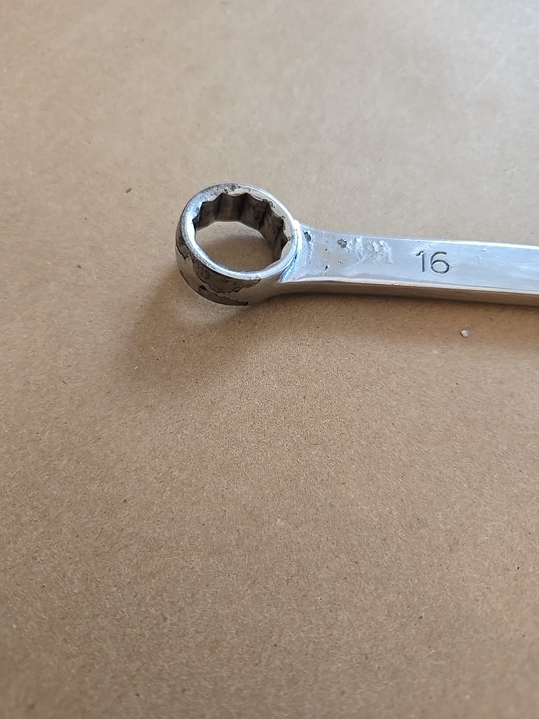 Mac Tools 16MM 12PT Metric Chrome Combination Wrench USA Ugly M16CW