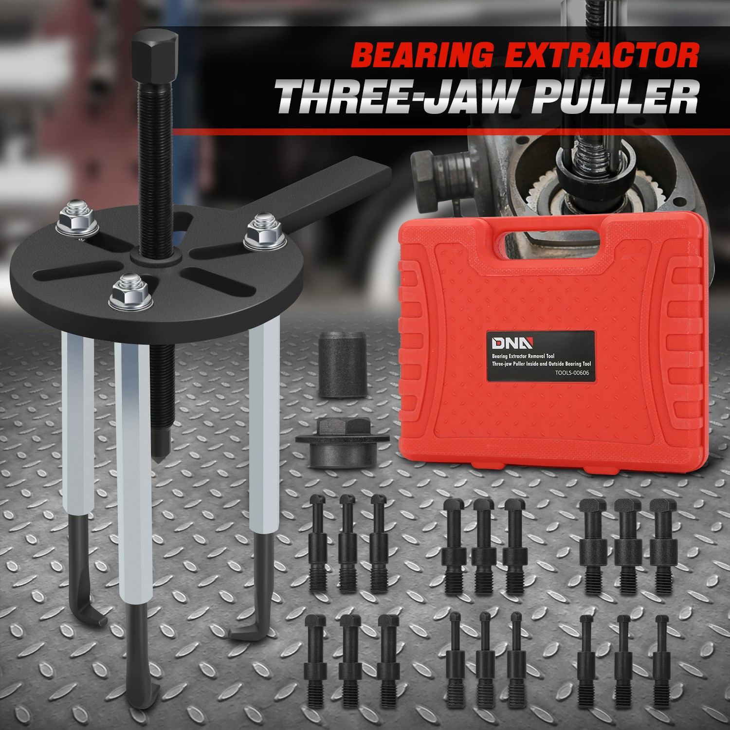 Bearing Disassembly Extractor Removal 3-jaw Puller Inner Hole Separator Tool Set
